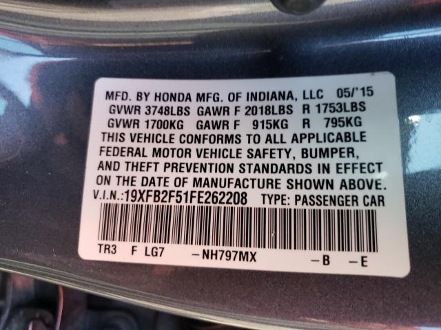 2015 HONDA CIVIC LX 19XFB2F51FE262208