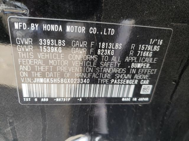 2016 HONDA FIT LX JHMGK5H58GX023340