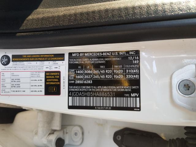 2017 MERCEDES-BENZ GLE 350 4M 4JGDA5HB5HA886531