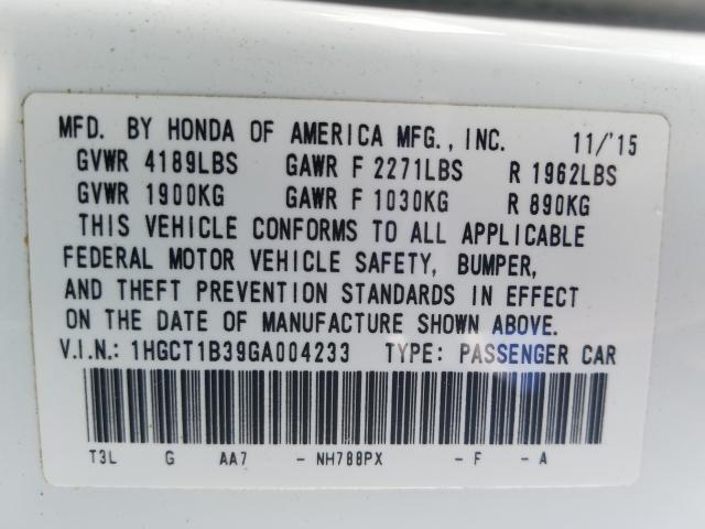 2016 HONDA ACCORD LX- 1HGCT1B39GA004233