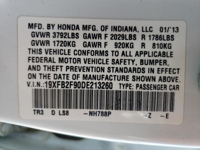 2013 HONDA CIVIC EXL - 19XFB2F90DE213260