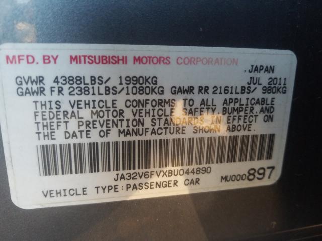 2011 MITSUBISHI LANCER RAL JA32V6FVXBU044890