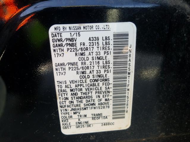 2015 NISSAN ROGUE SELE JN8AS5MT1FW152878