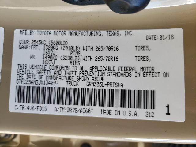 2018 TOYOTA TACOMA DOU 5TFCZ5AN3JX134097