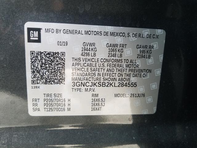 2019 CHEVROLET TRAX LS 3GNCJKSB2KL284555