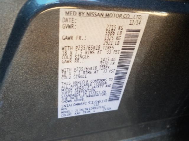 2015 INFINITI QX60 5N1AL0MM6FC510610