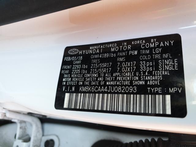 2018 HYUNDAI KONA SEL KM8K6CAA4JU082093