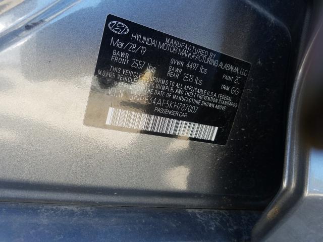 2019 HYUNDAI SONATA LIM 5NPE34AF5KH787007
