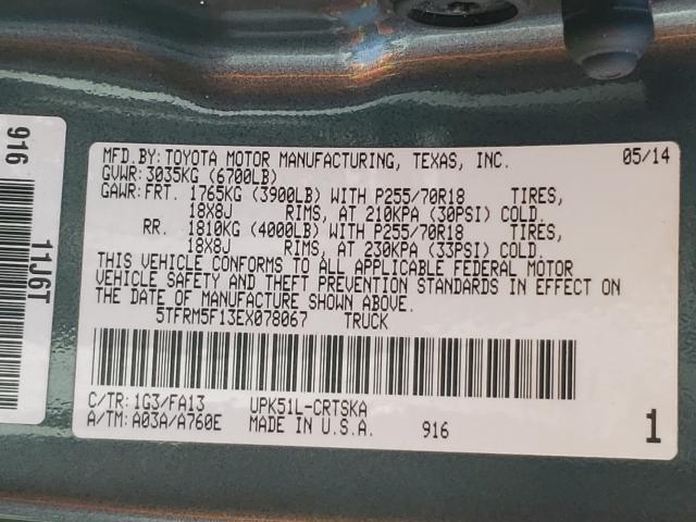 2014 TOYOTA TUNDRA DOU 5TFRM5F13EX078067