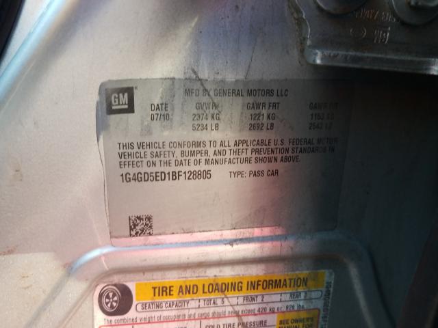 2011 BUICK LACROSSE C 1G4GD5ED1BF128805