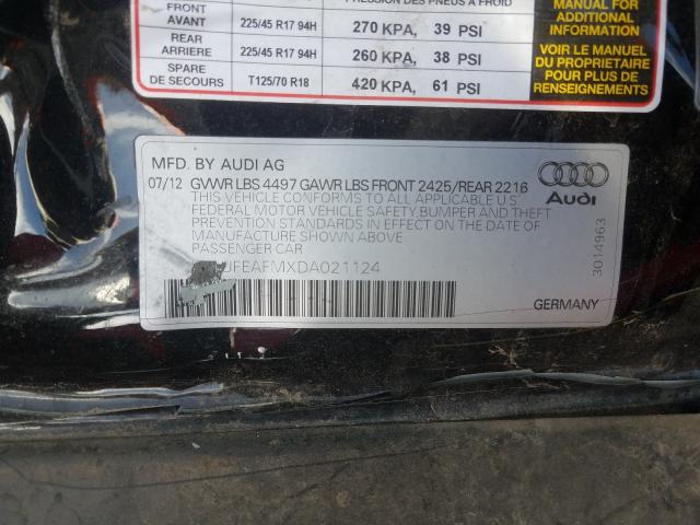 2013 AUDI A3 PREMIUM WAUFEAFMXDA021124