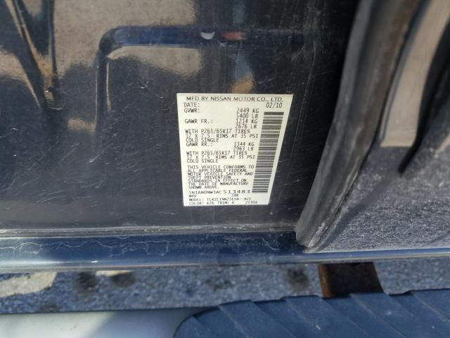 2010 NISSAN XTERRA OFF 5N1AN0NW3AC513483