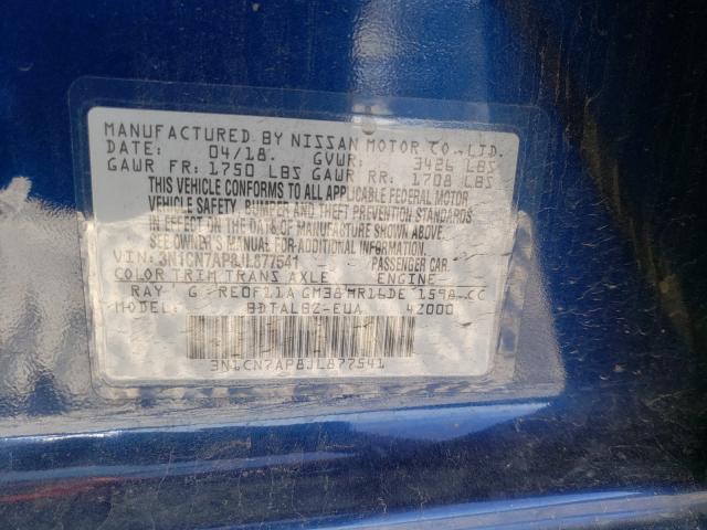 2018 NISSAN VERSA S 3N1CN7AP8JL877541