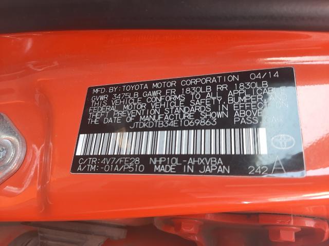 2014 TOYOTA PRIUS C JTDKDTB34E1069863