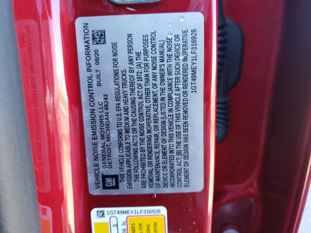 2020 GMC SIERRA K25 1GT49MEY1LF316926