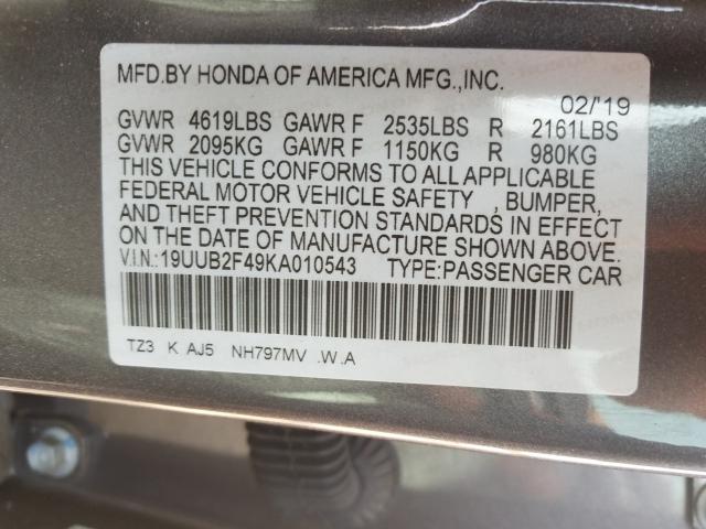 2019 ACURA TLX TECHNO - 19UUB2F49KA010543