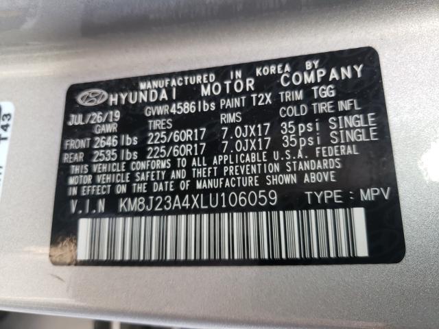 2020 HYUNDAI TUCSON SE KM8J23A4XLU106059