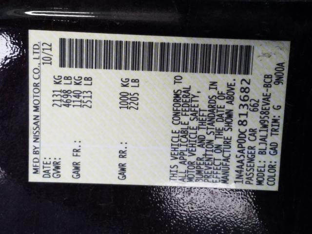 2013 NISSAN MAXIMA 1N4AA5AP0DC813682