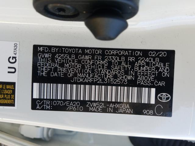 2020 TOYOTA PRIUS PRIM - JTDKARFP2L3152573
