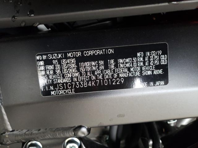 2019 SUZUKI DL650 A JS1C733B4K7101229
