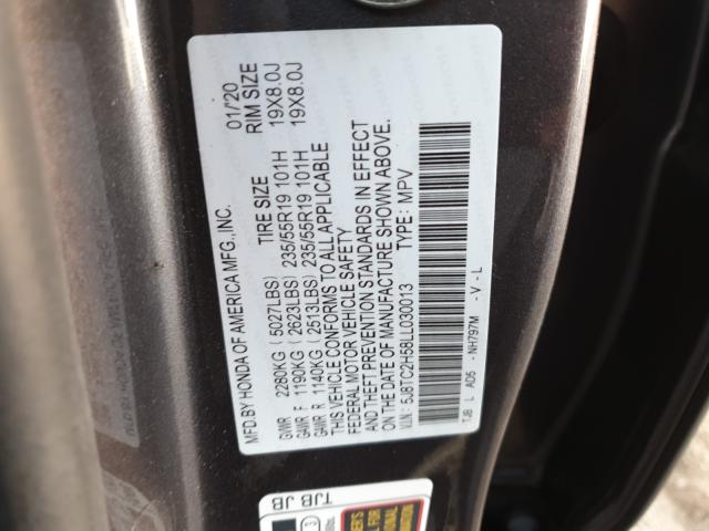 2020 ACURA RDX TECHNO 5J8TC2H58LL030013