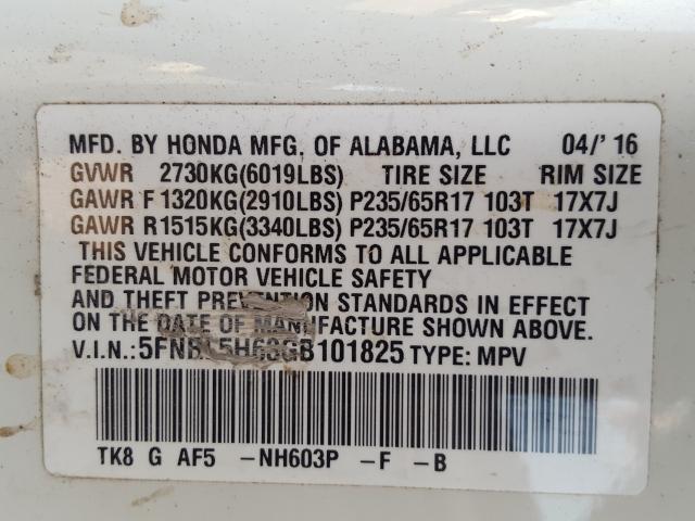 2016 HONDA ODYSSEY EX 5FNRL5H63GB101825