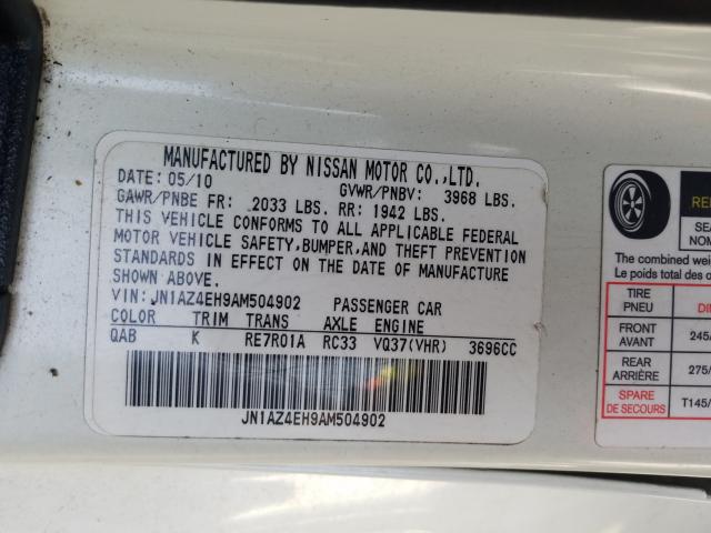 2010 NISSAN 370Z JN1AZ4EH9AM504902