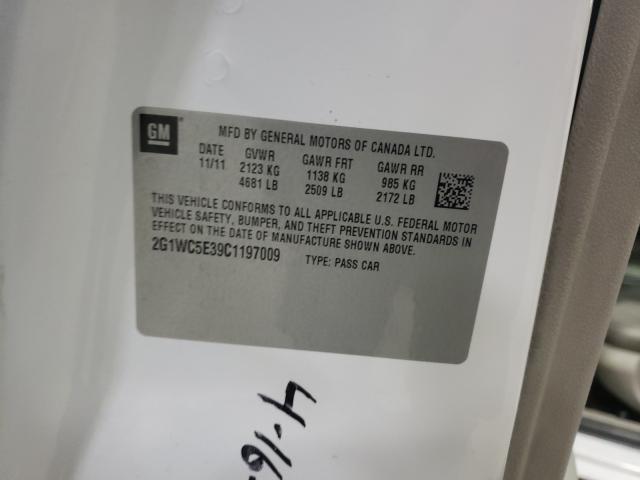 2012 CHEVROLET IMPALA LTZ 2G1WC5E39C1197009