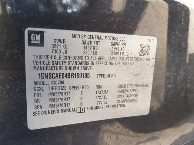 2011 CHEVROLET TAHOE C150 1GNSCAE04BR199185