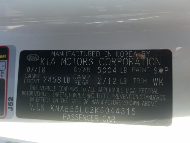 2019 KIA STINGER GT KNAE55LC2K6044315