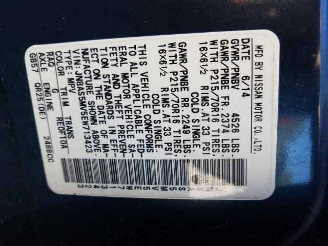2014 NISSAN ROGUE SELE JN8AS5MV5EW713423