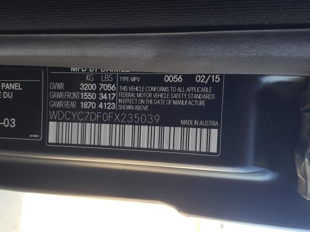 VIN WDCYC7DF0FX235039 2015 Mercedes-Benz G-Class, 6... no.10