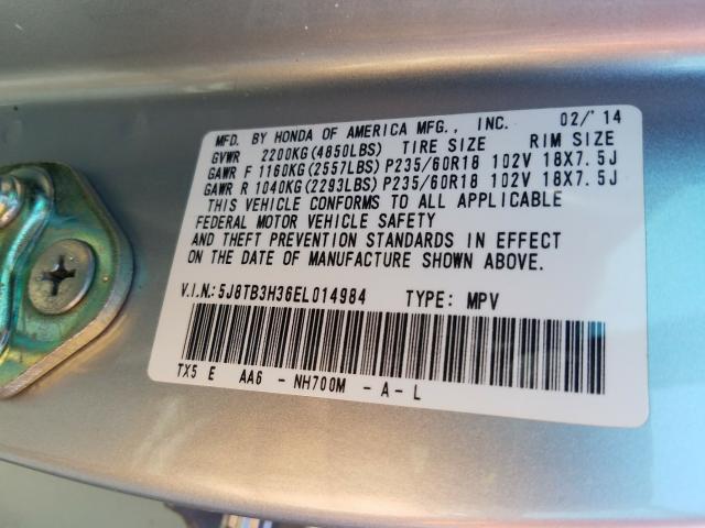 2014 ACURA RDX 5J8TB3H36EL014984