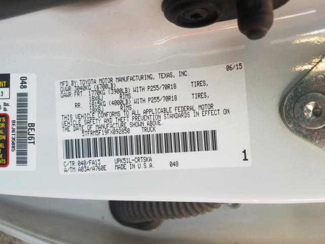 2015 TOYOTA TUNDRA DOU 5TFRM5F19FX092850