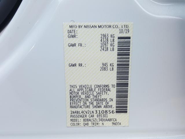 2020 NISSAN ALTIMA SR 1N4BL4CV2LN310856