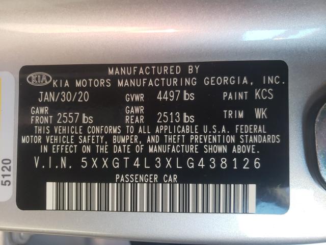 2020 KIA OPTIMA LX 5XXGT4L3XLG438126