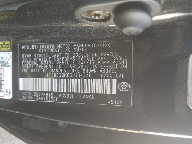 2005 Toyota Camry Le VIN: 4T1BE30K05U414646 Lot: 72404332