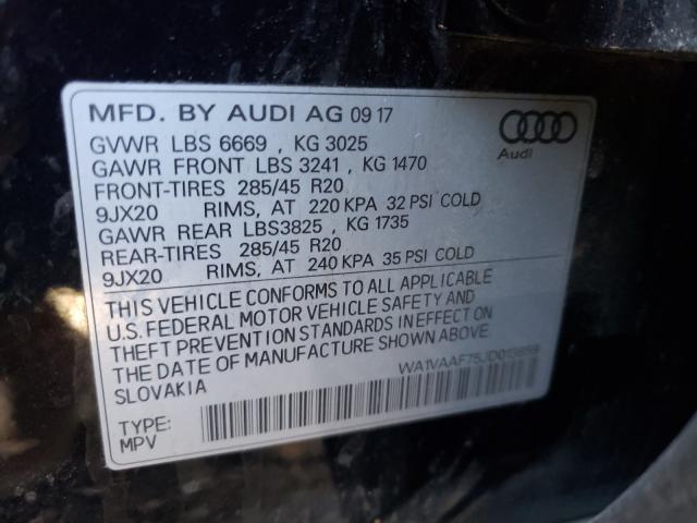 VIN WA1VAAF75JD013859 2018 Audi Q7, Prestige no.10