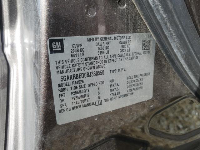 2011 BUICK ENCLAVE CX 5GAKRBED0BJ330550
