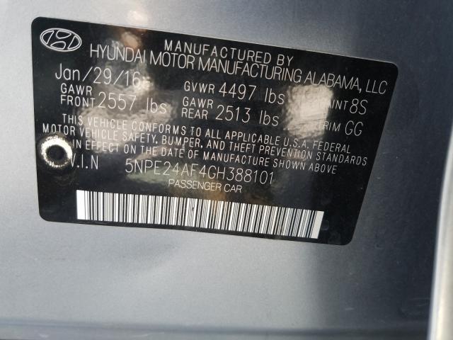 2016 HYUNDAI SONATA SE 5NPE24AF4GH388101