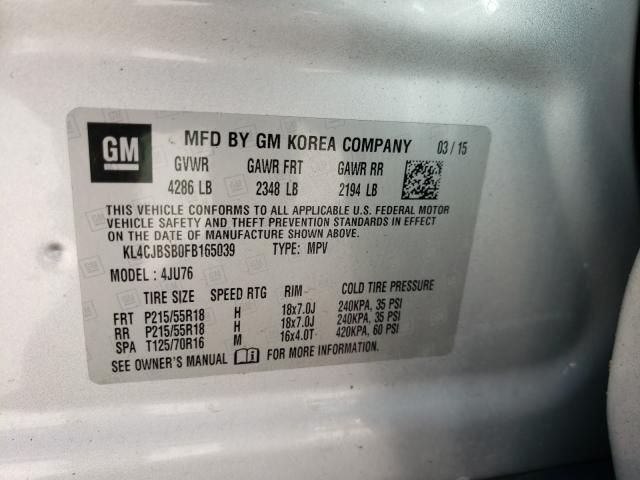 2015 BUICK ENCORE CON KL4CJBSB0FB165039