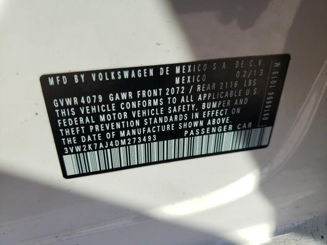 2013 VOLKSWAGEN JETTA BASE 3VW2K7AJ4DM273493