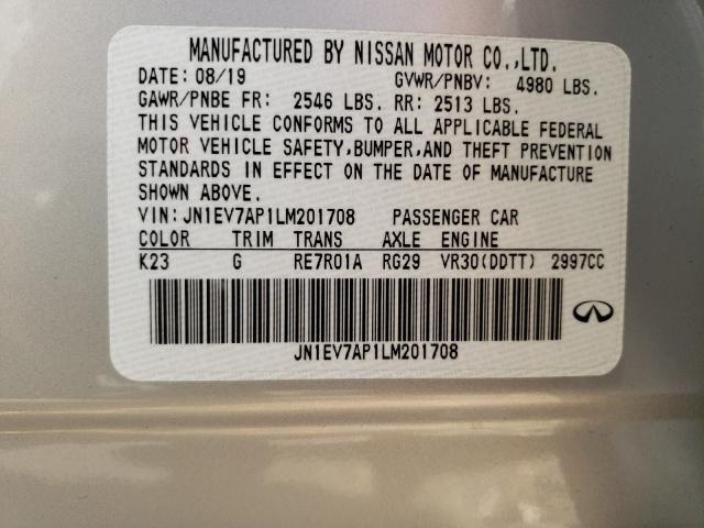 2020 INFINITI Q50 PURE JN1EV7AP1LM201708