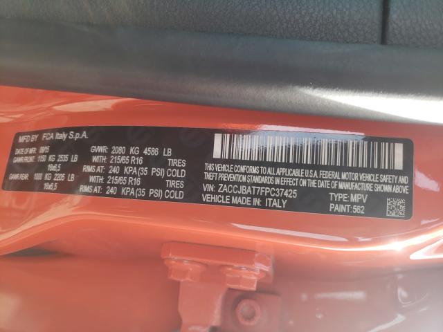 2015 JEEP RENEGADE S ZACCJBAT7FPC37425