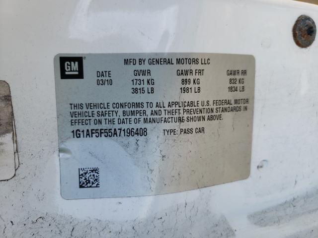 2010 CHEVROLET COBALT 1G1AF5F55A7196408