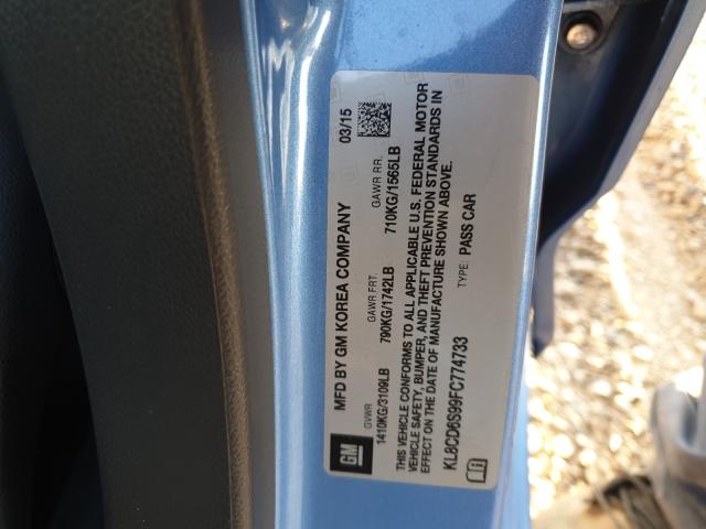 2015 CHEVROLET SPARK KL8CD6S99FC774733