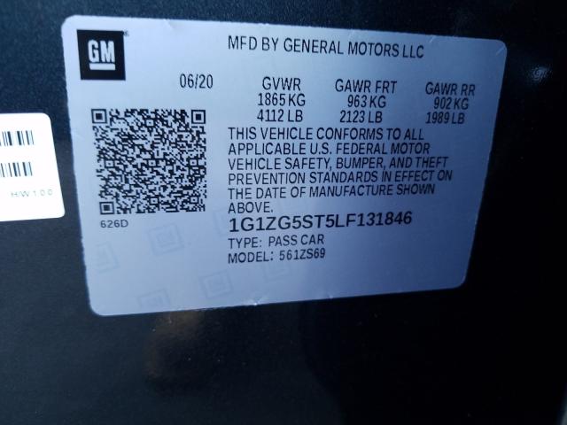 2020 CHEVROLET MALIBU RS 1G1ZG5ST5LF131846