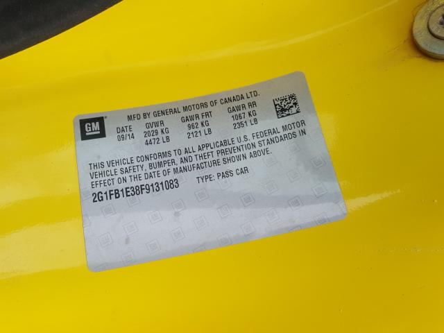 2015 CHEVROLET CAMARO LS 2G1FB1E38F9131083