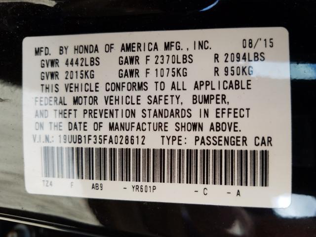 2015 ACURA TLX 19UUB1F35FA028612