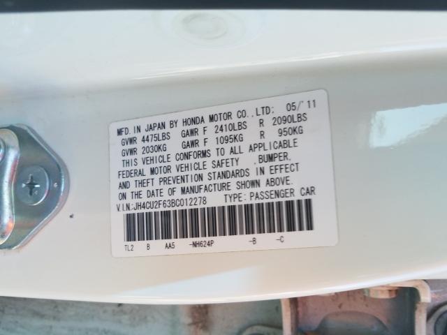 2011 ACURA TSX JH4CU2F63BC012278